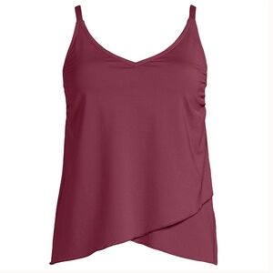 Lands' End Tulip Hem Tankini Top-Size Small Petite